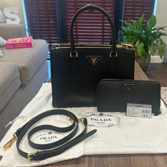 Prada Galleria Medium Saffiano Leather Bag and Saffiano Leather Wallet - Picture 1 of 6